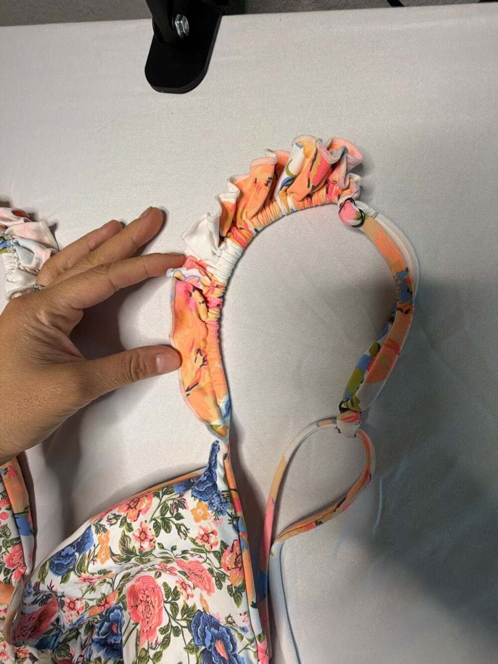 Maaji Floral Print Ruffle Triangle Bikini Set - Picture 5 of 5